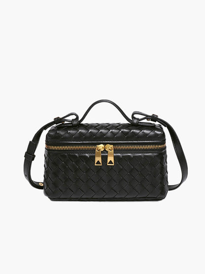 Borsa Tracolla Donna in Ecopelle Intrecciata Compatta - Brentozzi