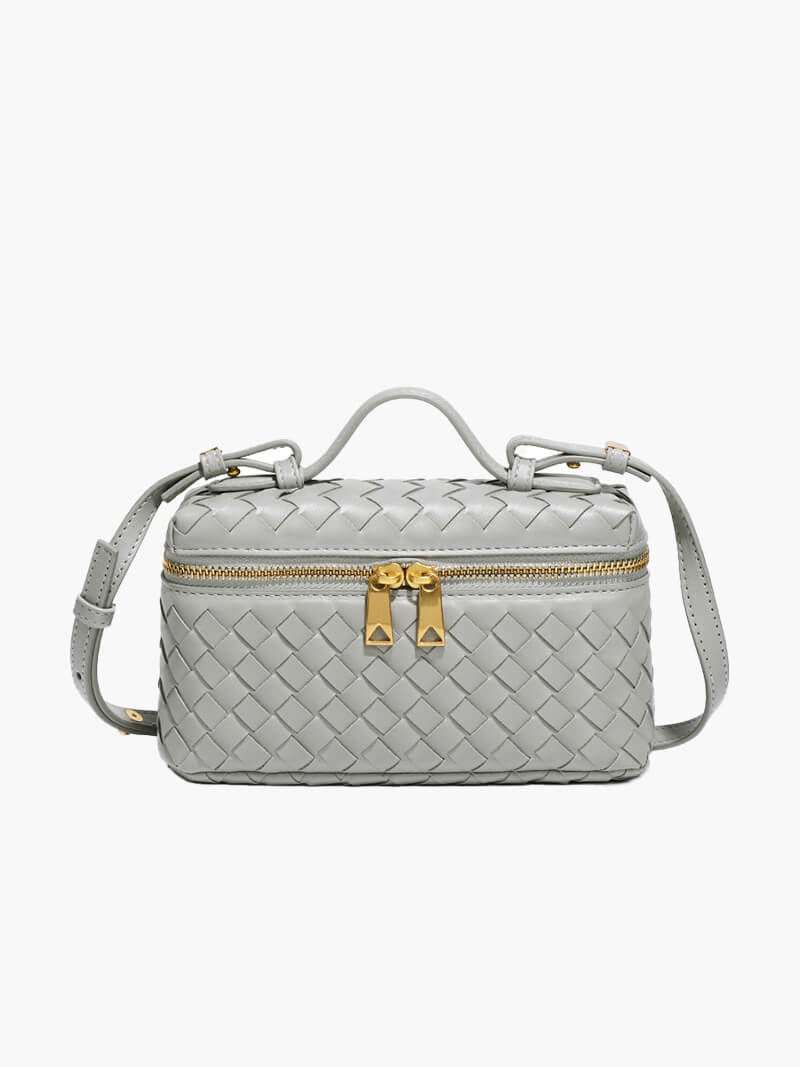 Borsa Tracolla Donna in Ecopelle Intrecciata Compatta