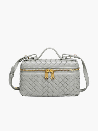 Borsa Tracolla Donna in Ecopelle Intrecciata Compatta