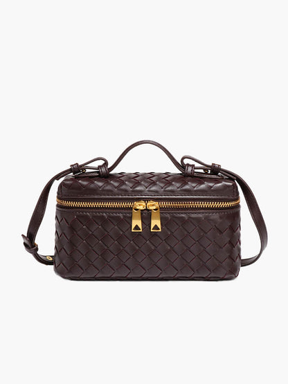 Borsa Tracolla Donna in Ecopelle Intrecciata Compatta