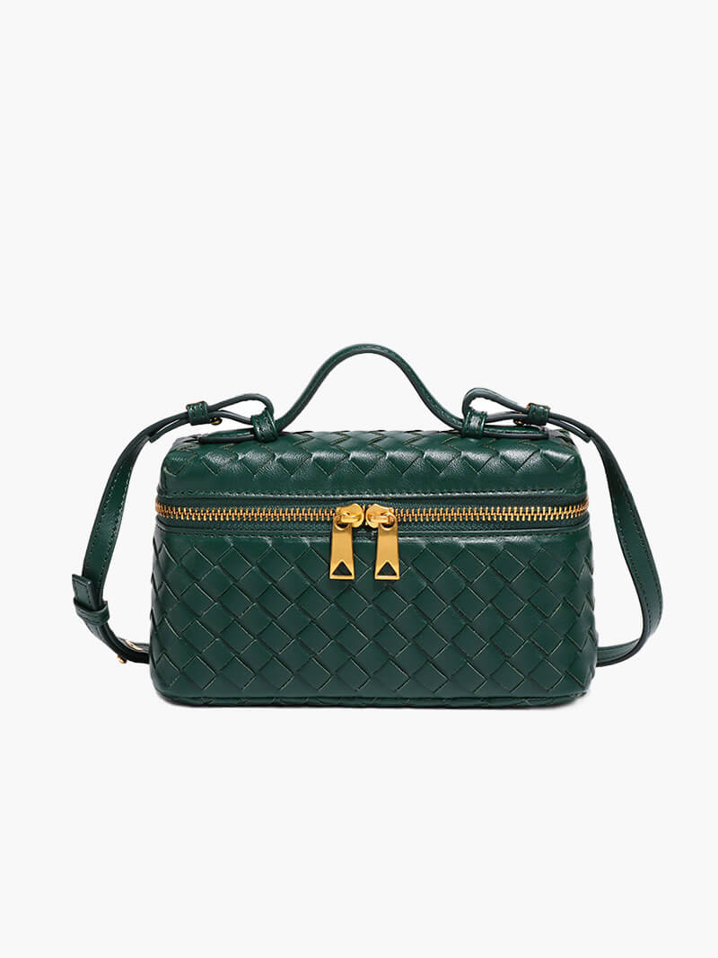 Borsa Tracolla Donna in Ecopelle Intrecciata Compatta