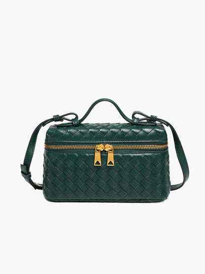 Borsa Tracolla Donna in Ecopelle Intrecciata Compatta