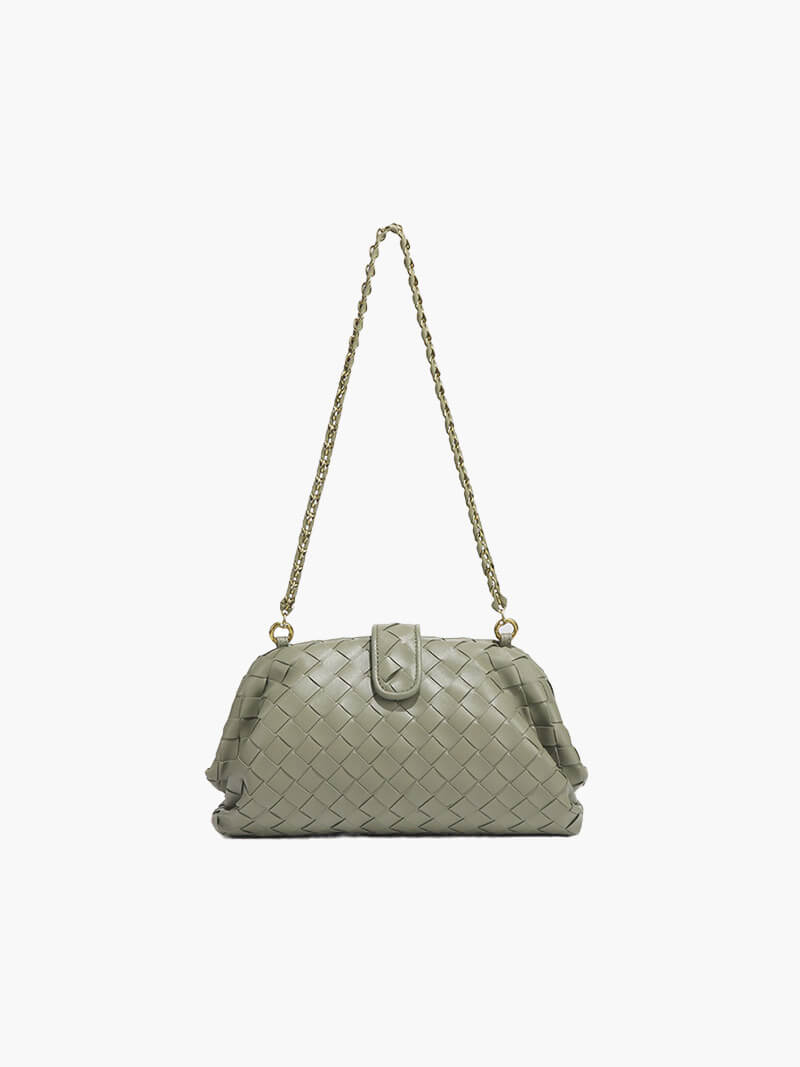 Borsa Donna Intrecciata con Tracolla a Catena