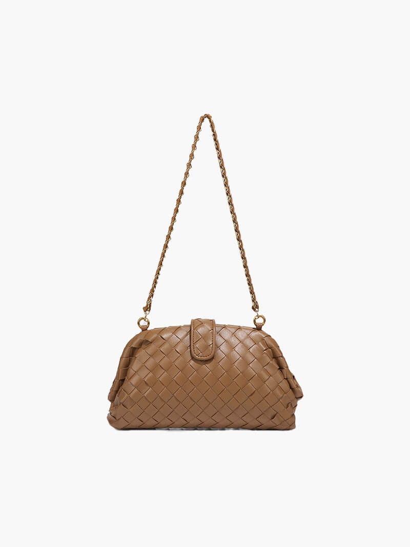 Borsa Donna Intrecciata con Tracolla a Catena