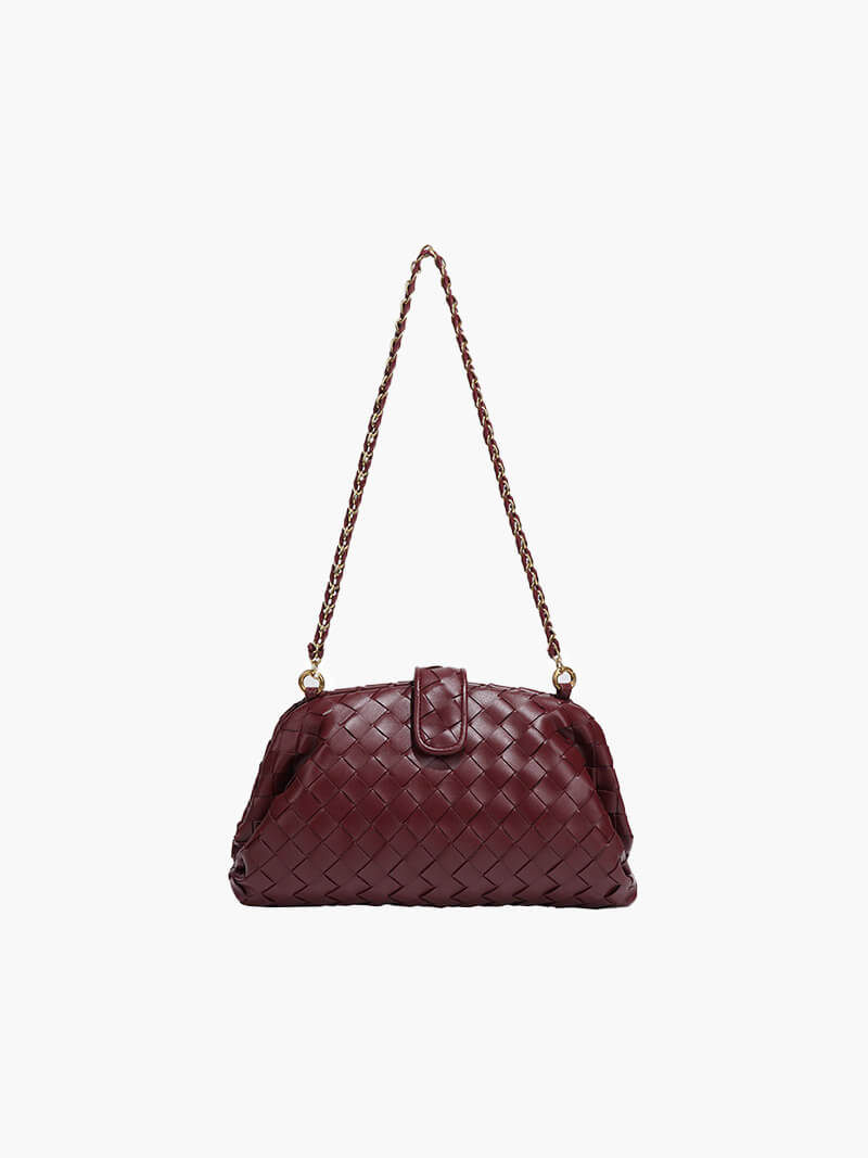 Borsa Donna Intrecciata con Tracolla a Catena