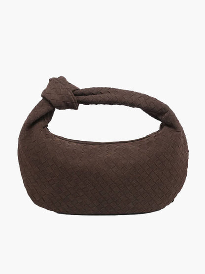 Borsa Hobo Donna Intrecciata con Dettaglio Nodo Elegante