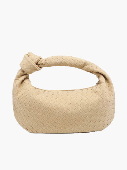 Borsa Hobo Donna Intrecciata con Dettaglio Nodo Elegante