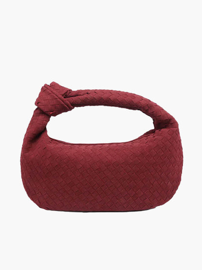 Borsa Hobo Donna Intrecciata con Dettaglio Nodo Elegante