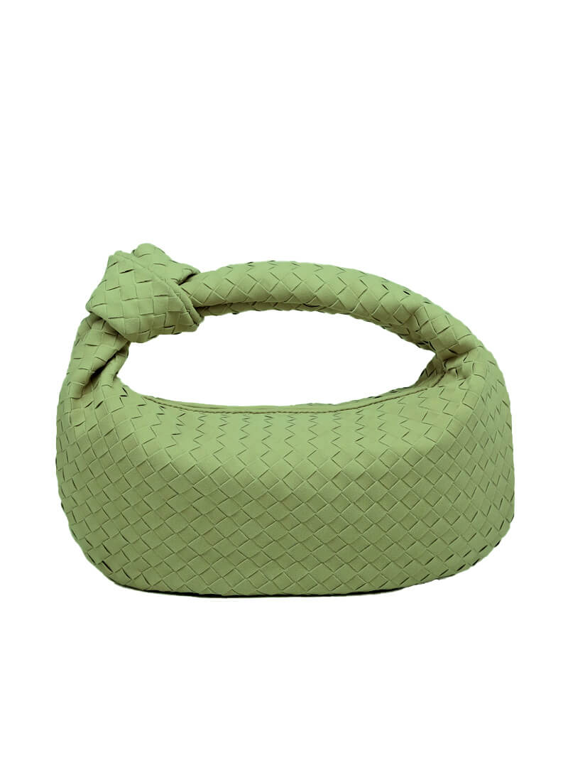 Borsa Hobo Donna Intrecciata con Dettaglio Nodo Elegante