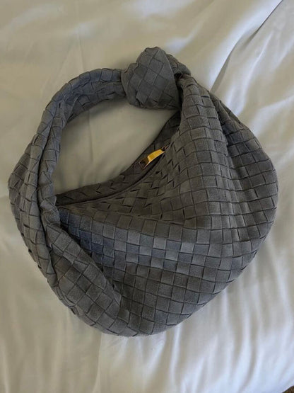 Borsa Hobo Donna Intrecciata con Dettaglio Nodo Elegante