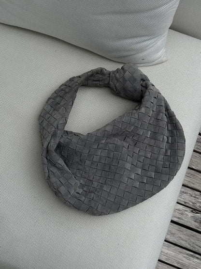 Borsa Hobo Donna Intrecciata con Dettaglio Nodo Elegante