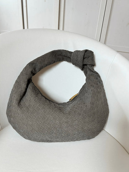 Borsa Hobo Donna Intrecciata con Dettaglio Nodo Elegante