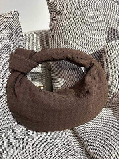 Borsa Hobo Donna Intrecciata con Dettaglio Nodo Elegante
