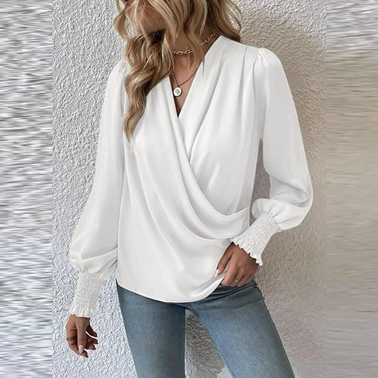 Blusa Donna Autunnale Tessuto Leggero Elegante - Vesarelli