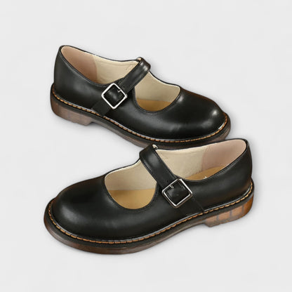 Scarpe Donna Mary Jane Retro Punta Tonda
