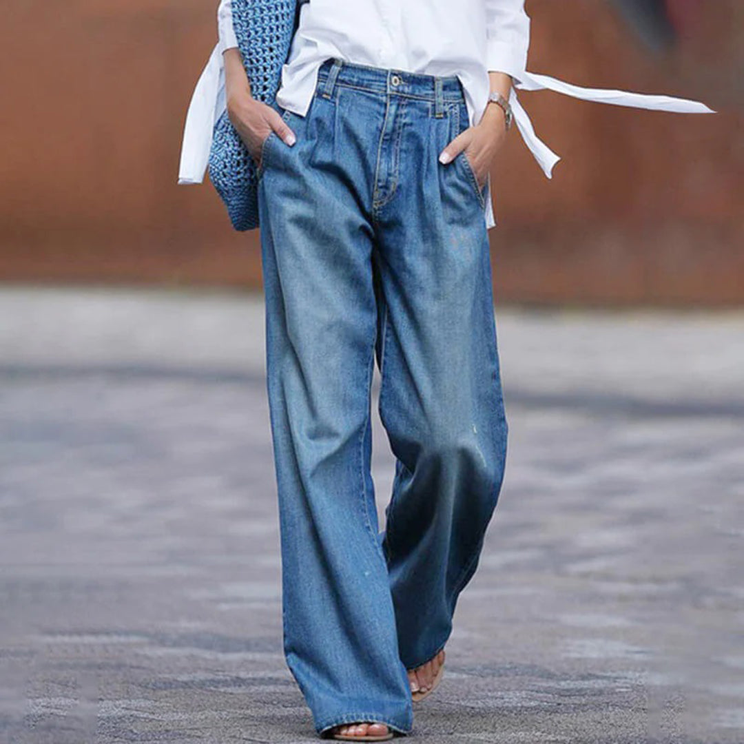 Jeans Uomo Classici Cotone Vestibilità Ampia - Vesarelli