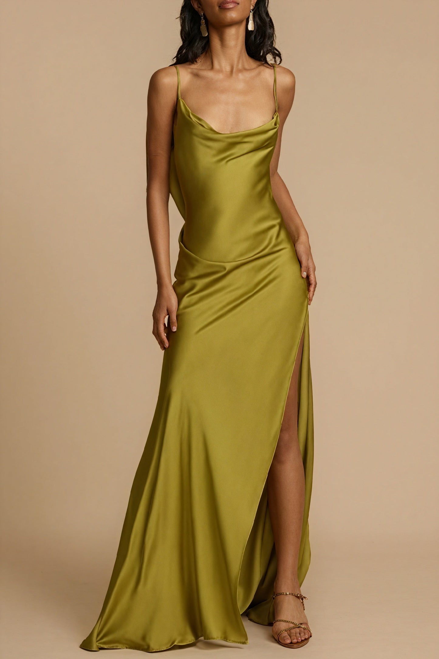 Abito Lungo Donna con Spacco Laterale Elegante - Vesarelli