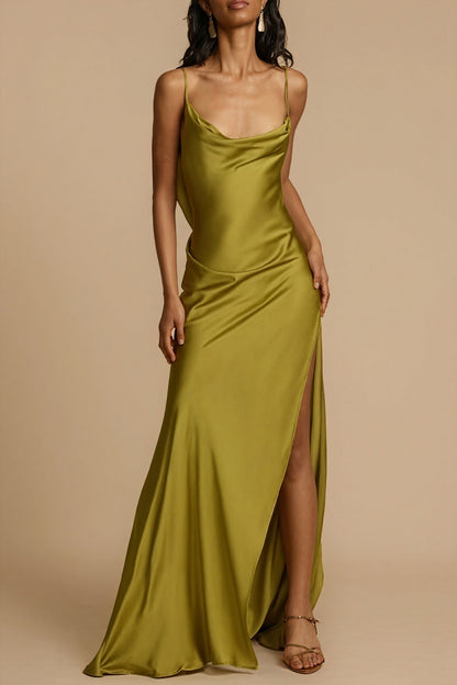 Abito Lungo Donna con Spacco Laterale Elegante - Vesarelli