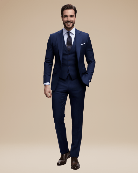 Abito Tre Pezzi Uomo Slim Fit Revers a Punta - Vesarelli