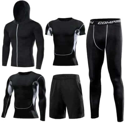 Tuta Fitness Uomo Tessuto Tecnico Elastico Traspirante