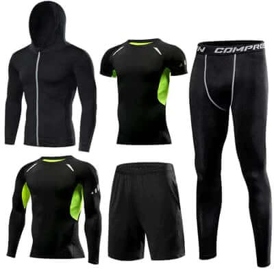 Tuta Fitness Uomo Tessuto Tecnico Elastico Traspirante