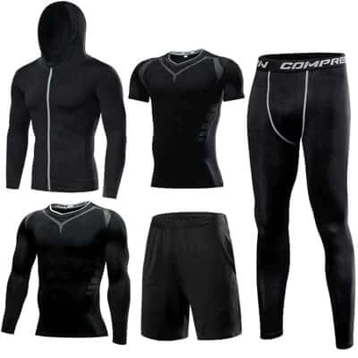 Tuta Fitness Uomo Tessuto Tecnico Elastico Traspirante