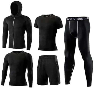 Tuta Fitness Uomo Tessuto Tecnico Elastico Traspirante