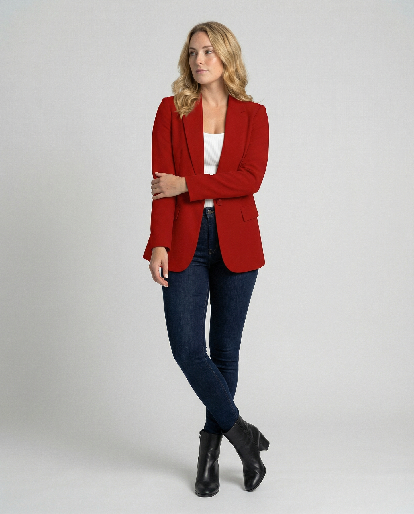 Blazer Donna con Rever Classico Vestibilità Regular