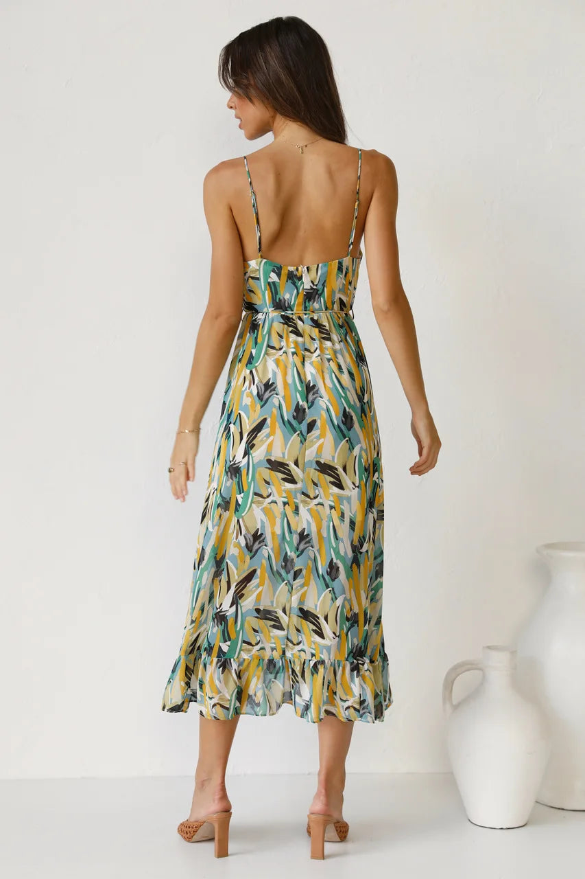 Stella | Abito Midi Donna Floreale con Spalline Sottili 5