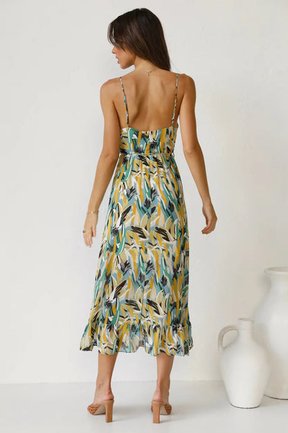 Stella | Abito Midi Donna Floreale con Spalline Sottili 5