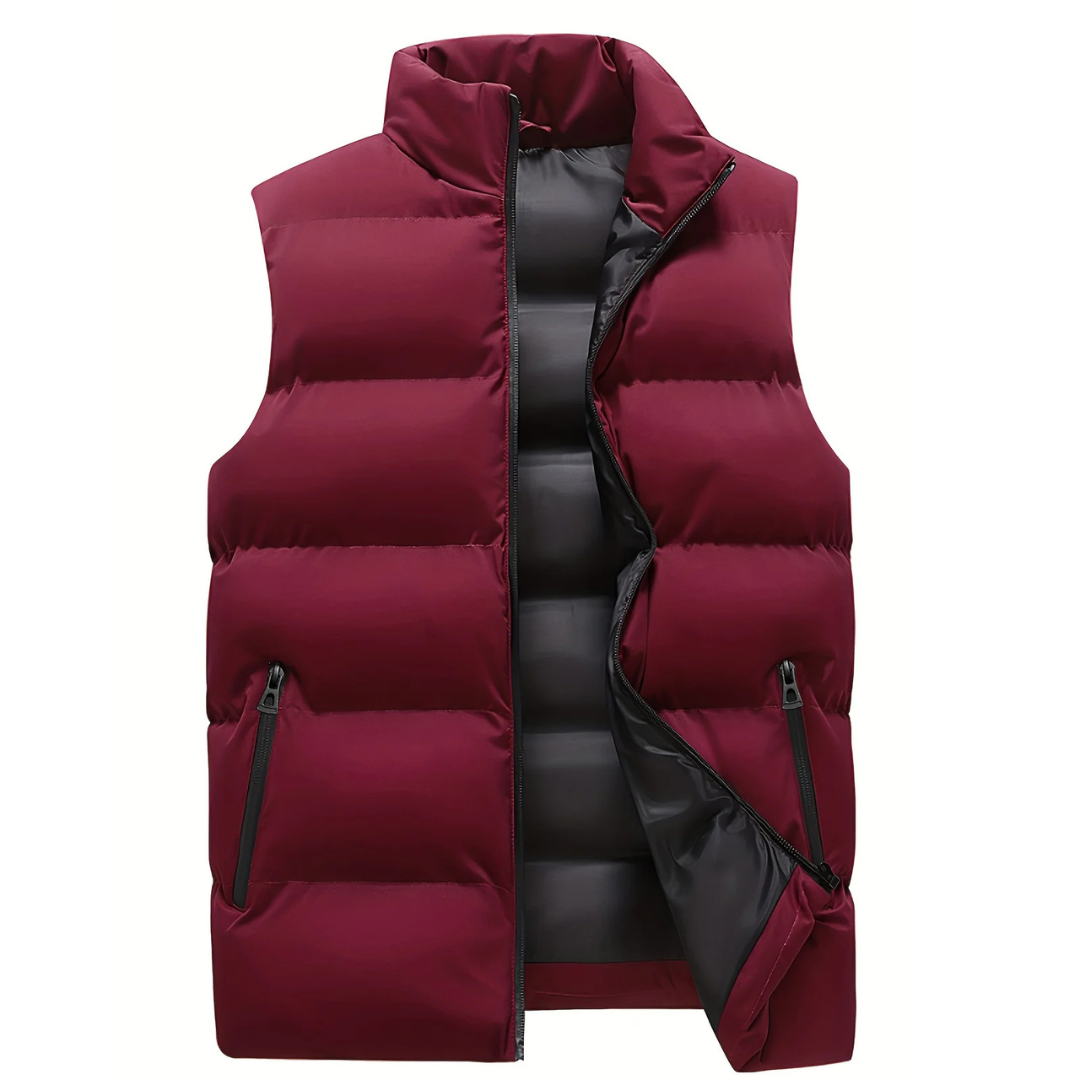 Gilet Uomo Imbottito con Chiusura Zip