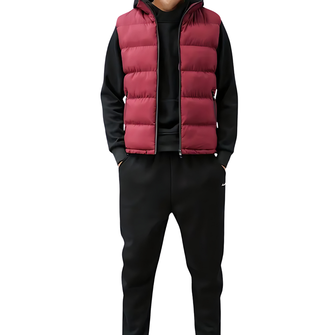 Gilet Uomo Imbottito con Chiusura Zip