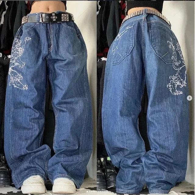 Pantaloni Cargo Donna in Denim Tasche Laterali