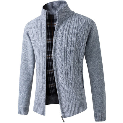 Cardigan Uomo in Maglia con Chiusura a Zip Invernale - Brentozzi