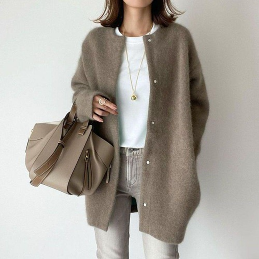 Cardigan Aperto Donna con Tasche