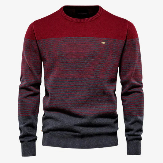 Maglione Uomo a Righe Girocollo in Maglia Invernale - Brentozzi