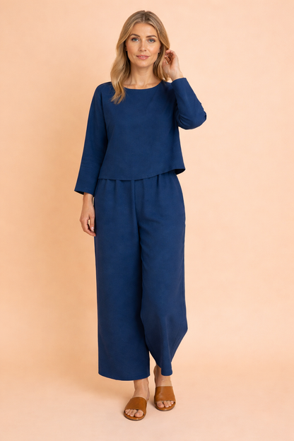 Completo Donna in Lino Camicetta e Pantaloni Leggeri