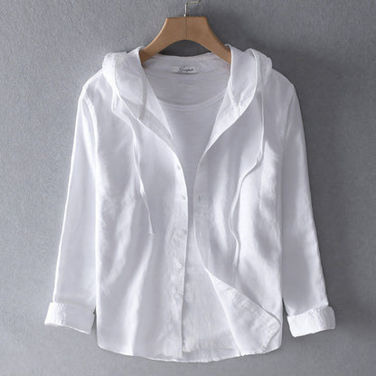 Camicia Donna con Colletto e Manica Lunga con Apertura Frontale