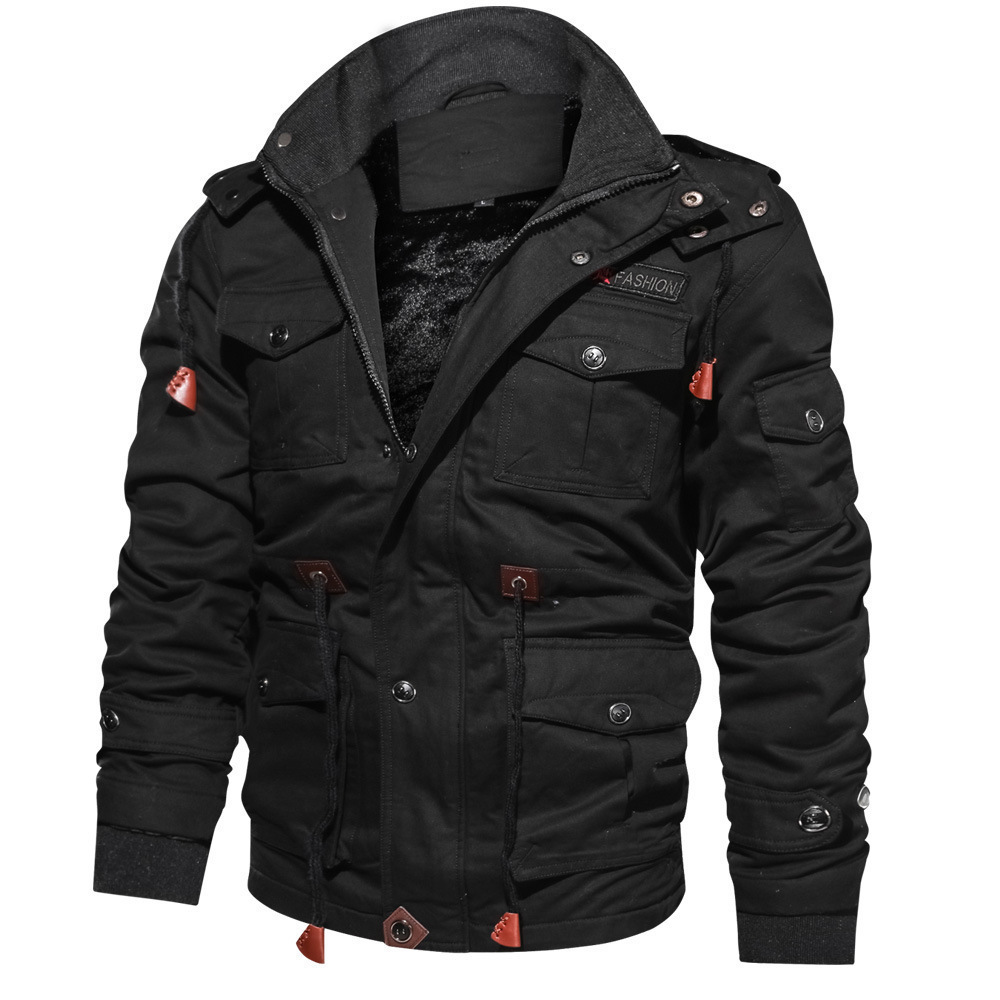 Giacca Invernale Uomo con Cappuccio Zip e Tasche