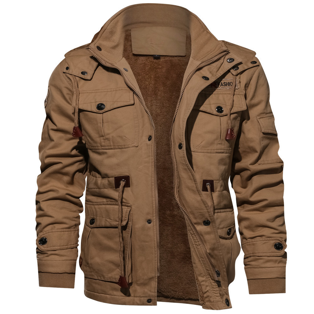 Giacca Invernale Uomo con Cappuccio Zip e Tasche