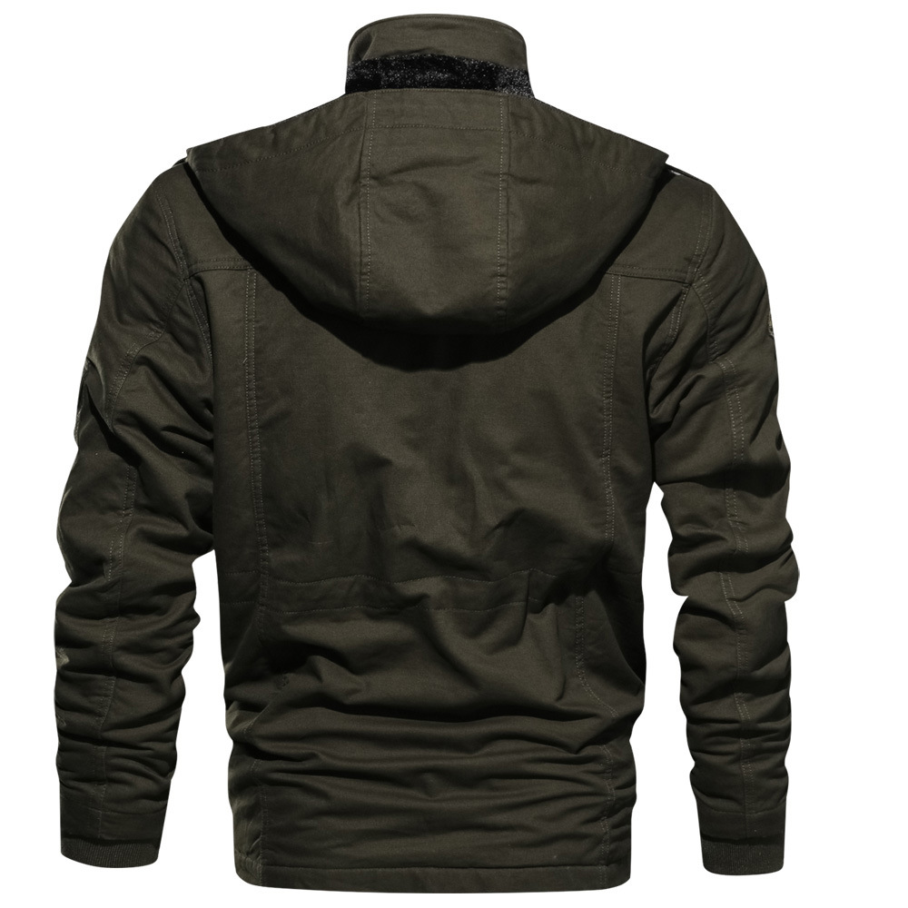 Giacca Invernale Uomo con Cappuccio Zip e Tasche