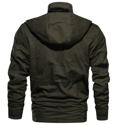 Giacca Invernale Uomo con Cappuccio Zip e Tasche