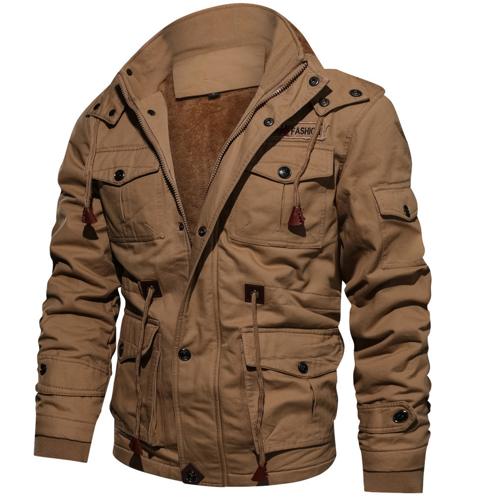 Giacca Invernale Uomo con Cappuccio Zip e Tasche
