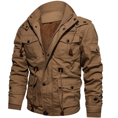 Giacca Invernale Uomo con Cappuccio Zip e Tasche