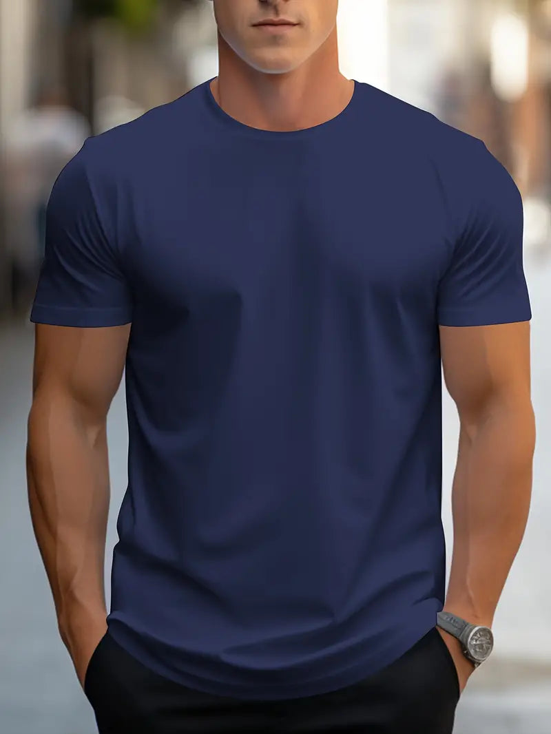 T-shirt Uomo Cotone Girocollo Manica Corta