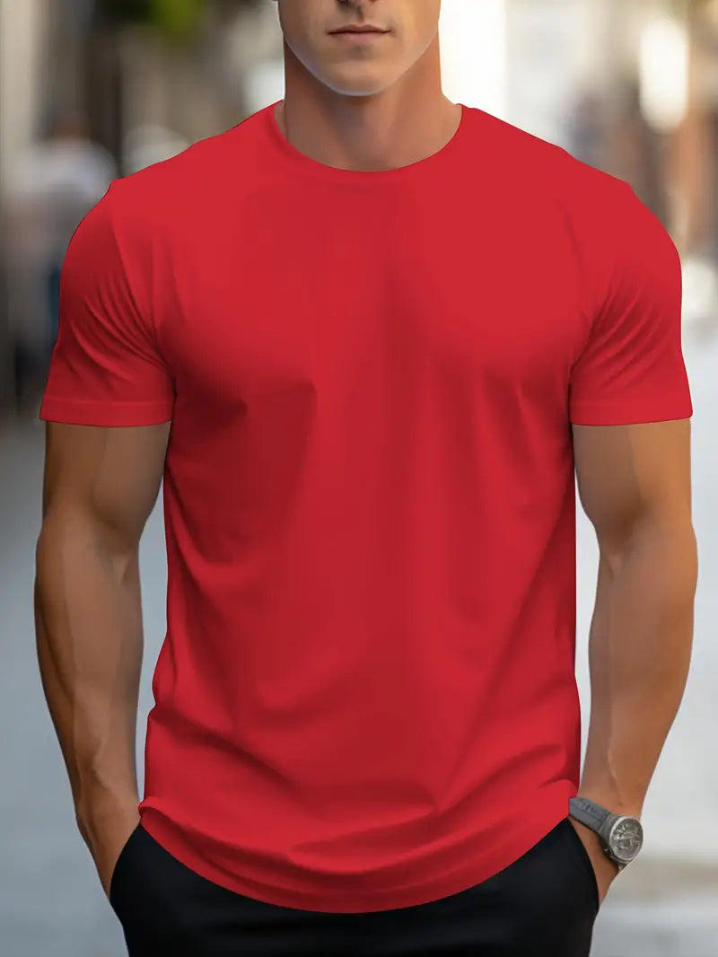 T-shirt Uomo Cotone Girocollo Manica Corta