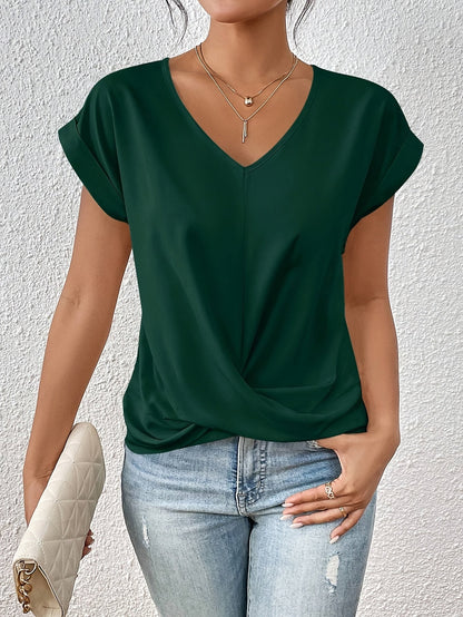 T-Shirt Donna Scollo a V Manica Corta