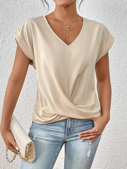 T-Shirt Donna Scollo a V Manica Corta