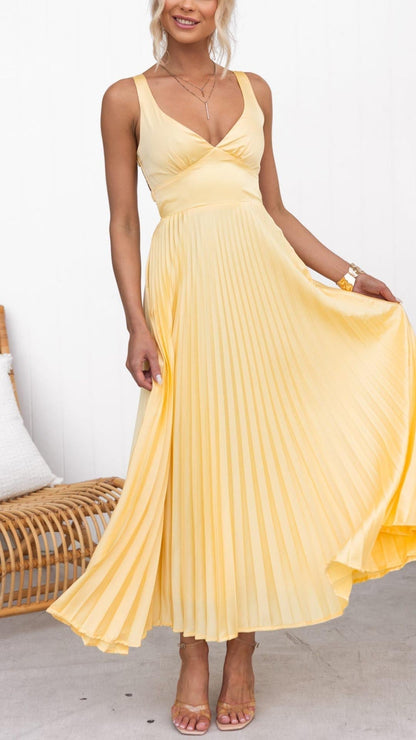 Abito Maxi Donna Plissettato Smanicato - Brentozzi