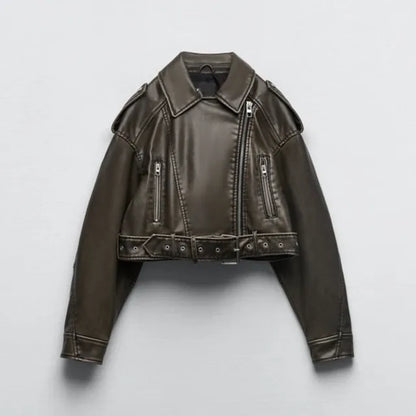 Giacca Biker Donna Stile Moderno Slim Fit